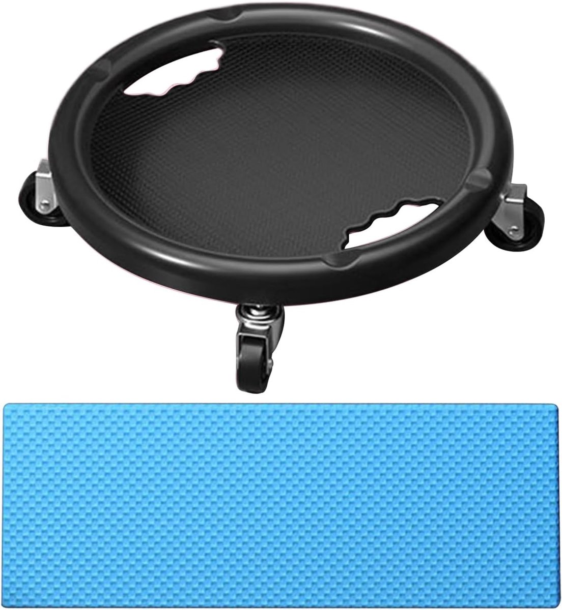Buikspierwiel - Buiktrainer Core - Thuis Fitness - 360 Graden Draaibaar - 31.8 x 30.5 x 1 cm - Zwart