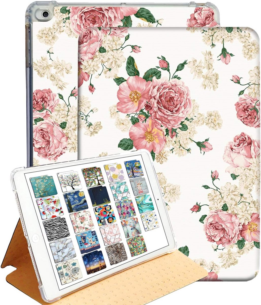 Beschermhoes met Koelfunctie voor iPad 9.7 inch & Air 1/2 met Rozenprint