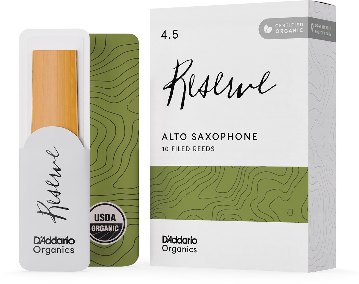 D'Addario Woodwinds ODJR1040 Organic Reserve altsaxofoonrieten, 4.0, 10-pack