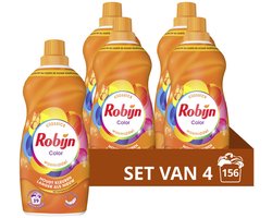 Robijn - Klein & Krachtig Wasmiddel Color 39 Wasbeurten - 4 x 1,19 liter - Voordeelverpakking