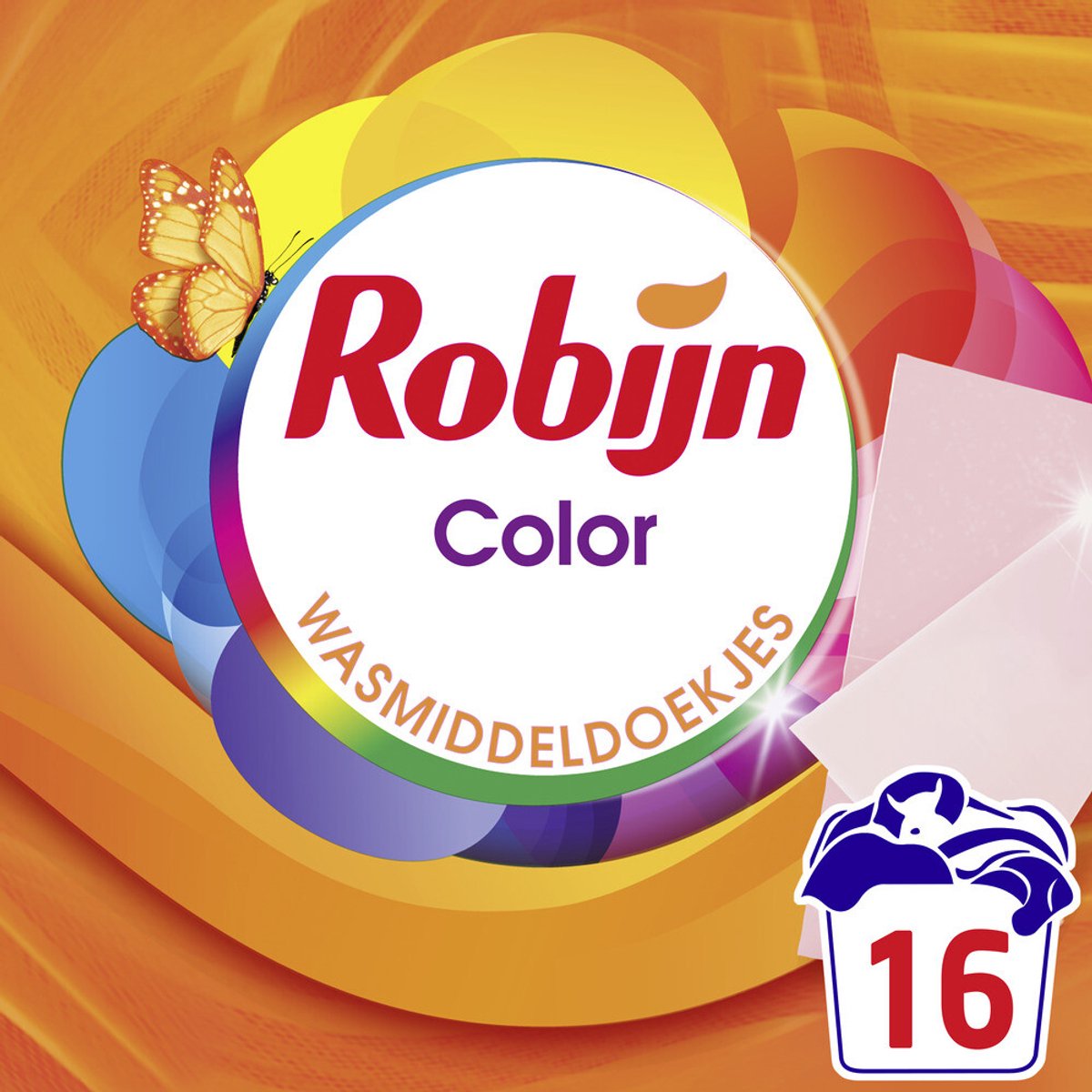 Robijn Classics Color Wasmiddeldoekjes 16 wasstrips