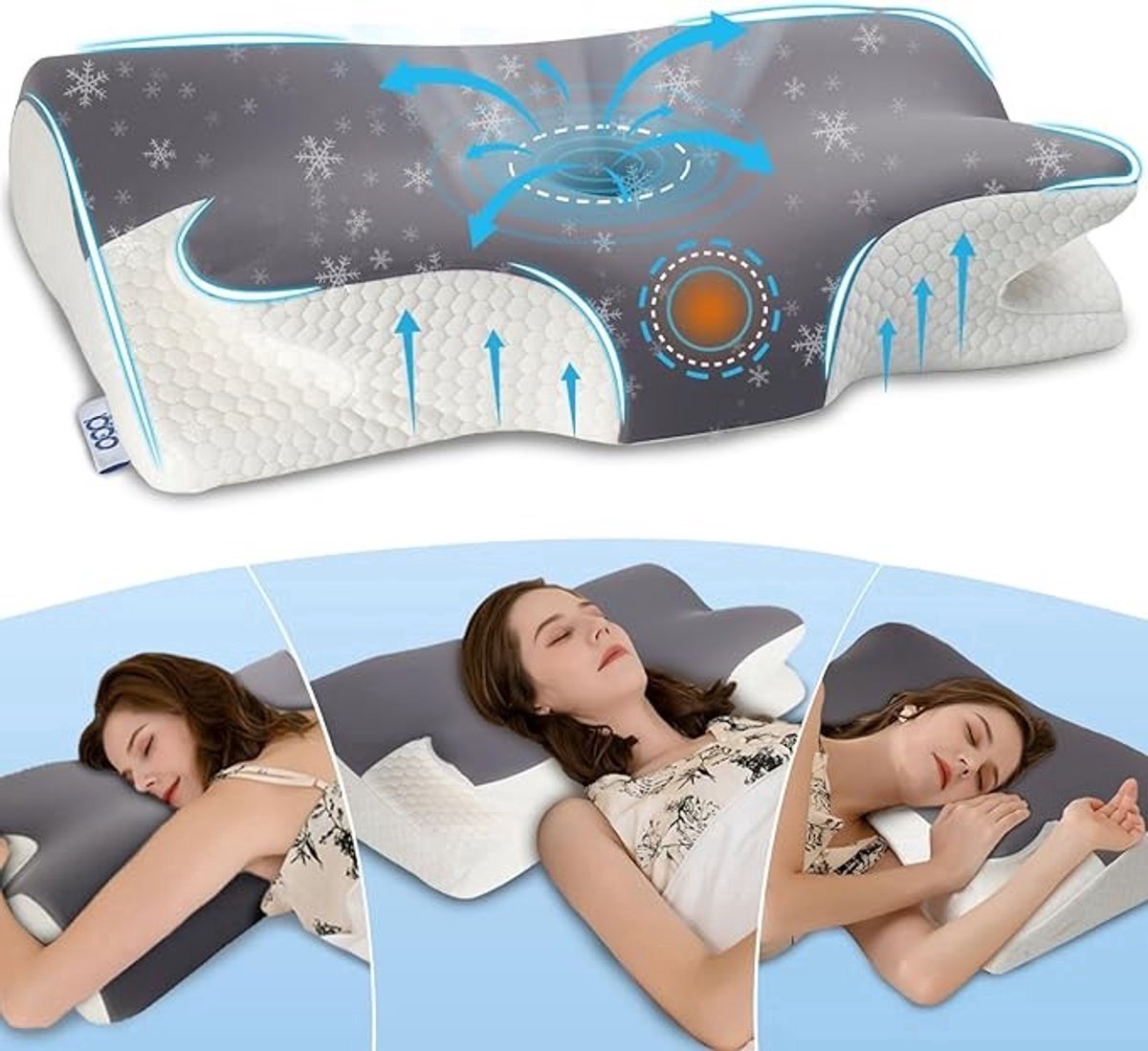 Traagschuim Neksteunkussen met Ergonomisch Ontwerp - Medium Stevigheid voor Comfortabele Slaap