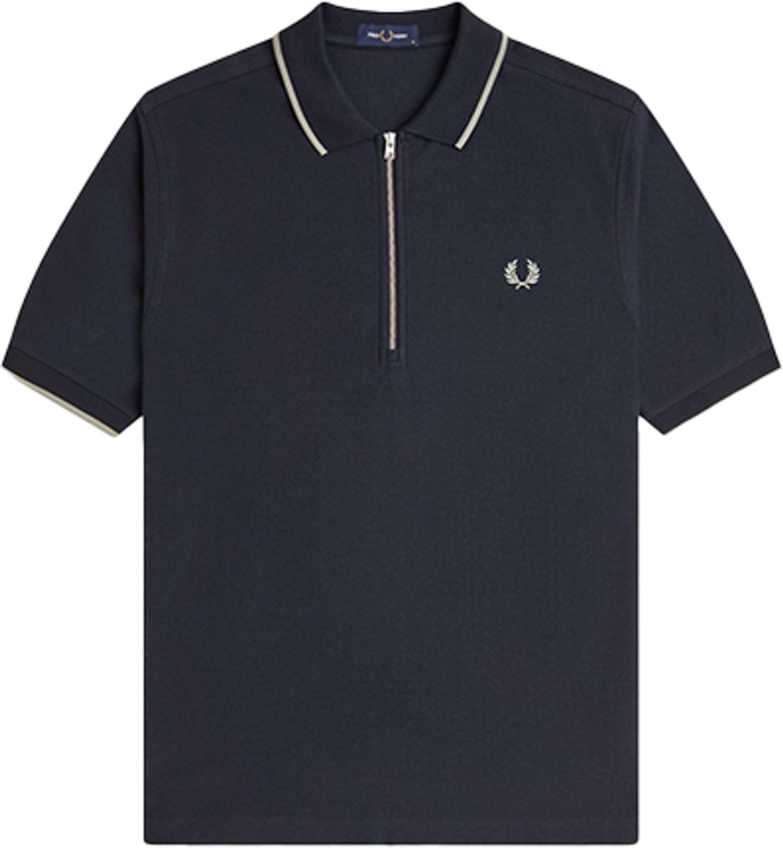 Fred Perry Crepe Pique Polo Shirt Blauw