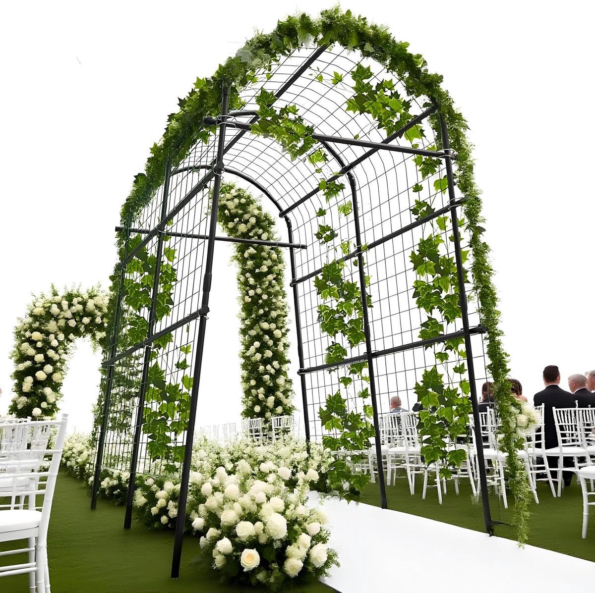 Triumpunpre Metalen Plantensteun voor Klimplanten | U-Vormig Klimrek voor Tuin en Balkon | Stevige Tuin Accessoire | 180*115*230cm