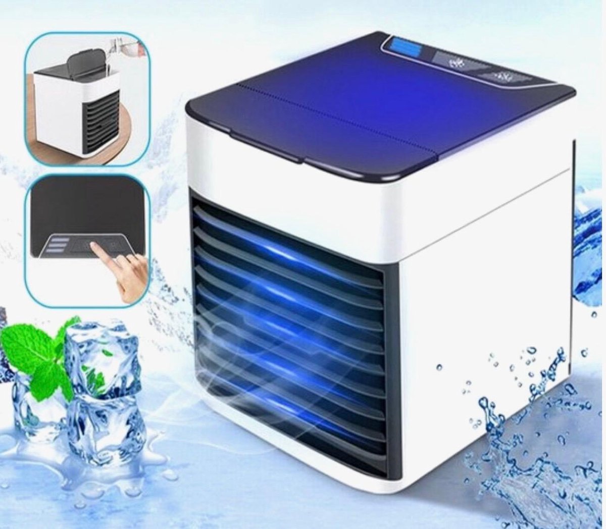 BIXc® - USB Luchtkoeler met Watertank – Air Cooler – Ventilator – Draagbare Airconditioning – Voor Slaapkamer & Kantoor