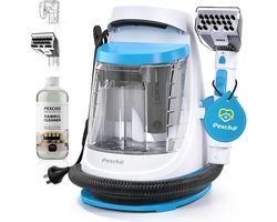 Tapijtreiniger - Bekledingreiniger - 18 kPa Zuigkracht - 550 W Waszuiger - 1,2 L Dubbele Tank - Voor Bank Auto Tapijt Matras - Blauw Wit