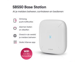X-Sense SBS50 Base station - WiFi gateway - Voor de XS01-M Rookmelder en XC01-M Koolmonoxidemelder - Smart home - Werkt via app