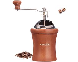Handmatige Koffiemolen - Houten Molen - Verse Koffie Malen - Verstelbaar Maalgemak - 35g Capaciteit - Bruin