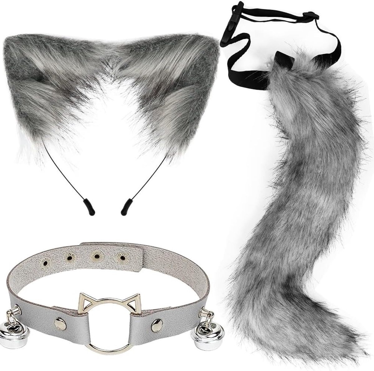 Fluffy Kattenoren en Fluffy Vos Accessoire voor Halloween, Cosplay en Feestoutfits - Unieke Dierlijke Sieraden