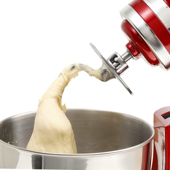 Deeghaak - Mixer accessoire - Deeg kneden - Vaatwasmachinebestendig - 4.5-5 liter - Zilverkleurig — afbeelding 3