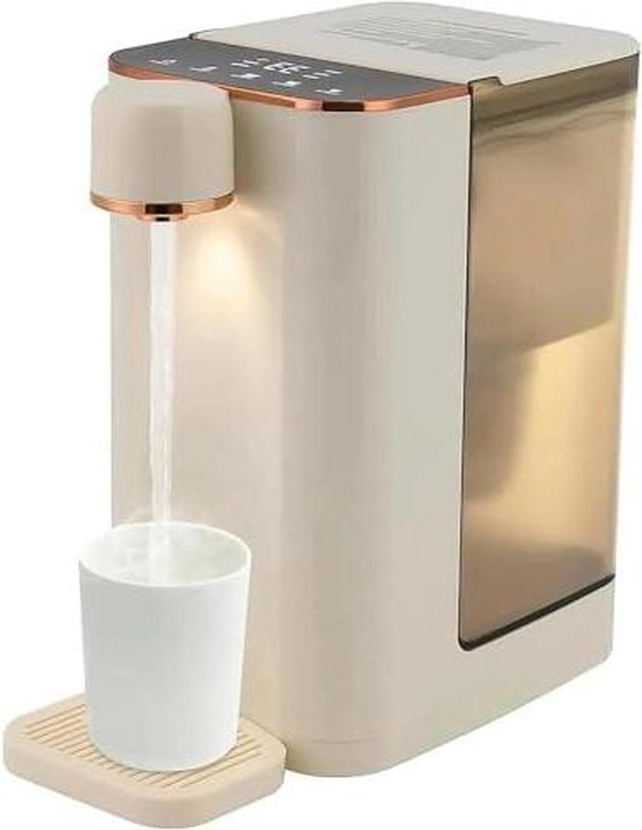 Warmwaterdispenser - Elektrische waterkoker - Direct heet water - 5 temperatuurinstellingen - 3 liter tank - Zwart