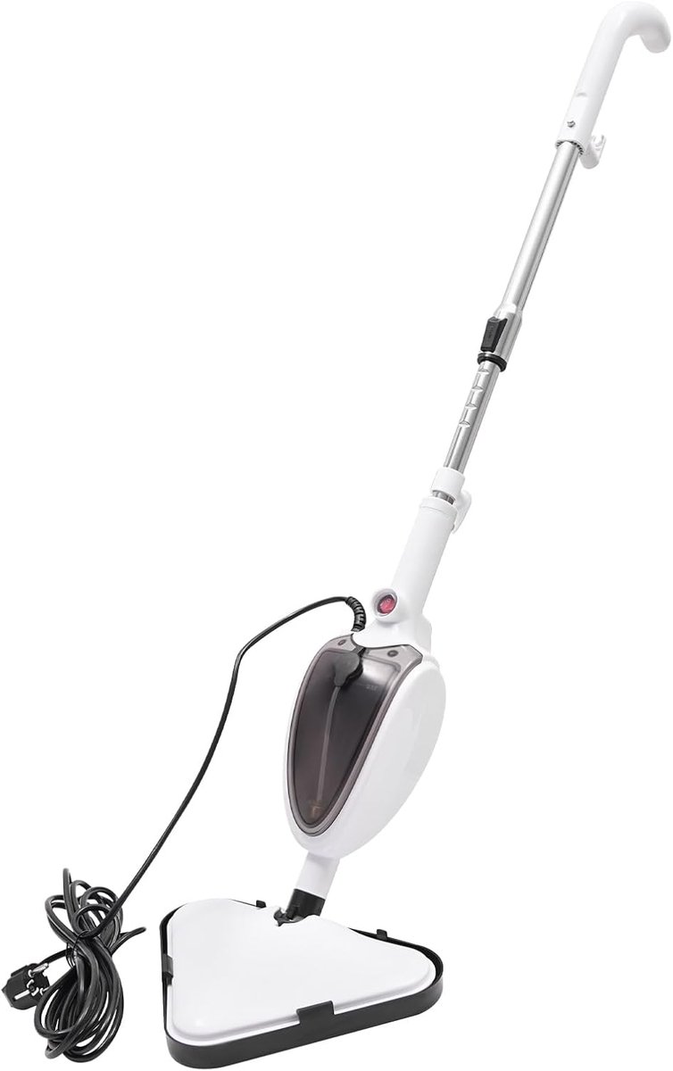Stoomreiniger - Elektrische vloerwisser - Hygiënisch reinigen - Hoge temperatuur stoom - 280 ml tank - Wit