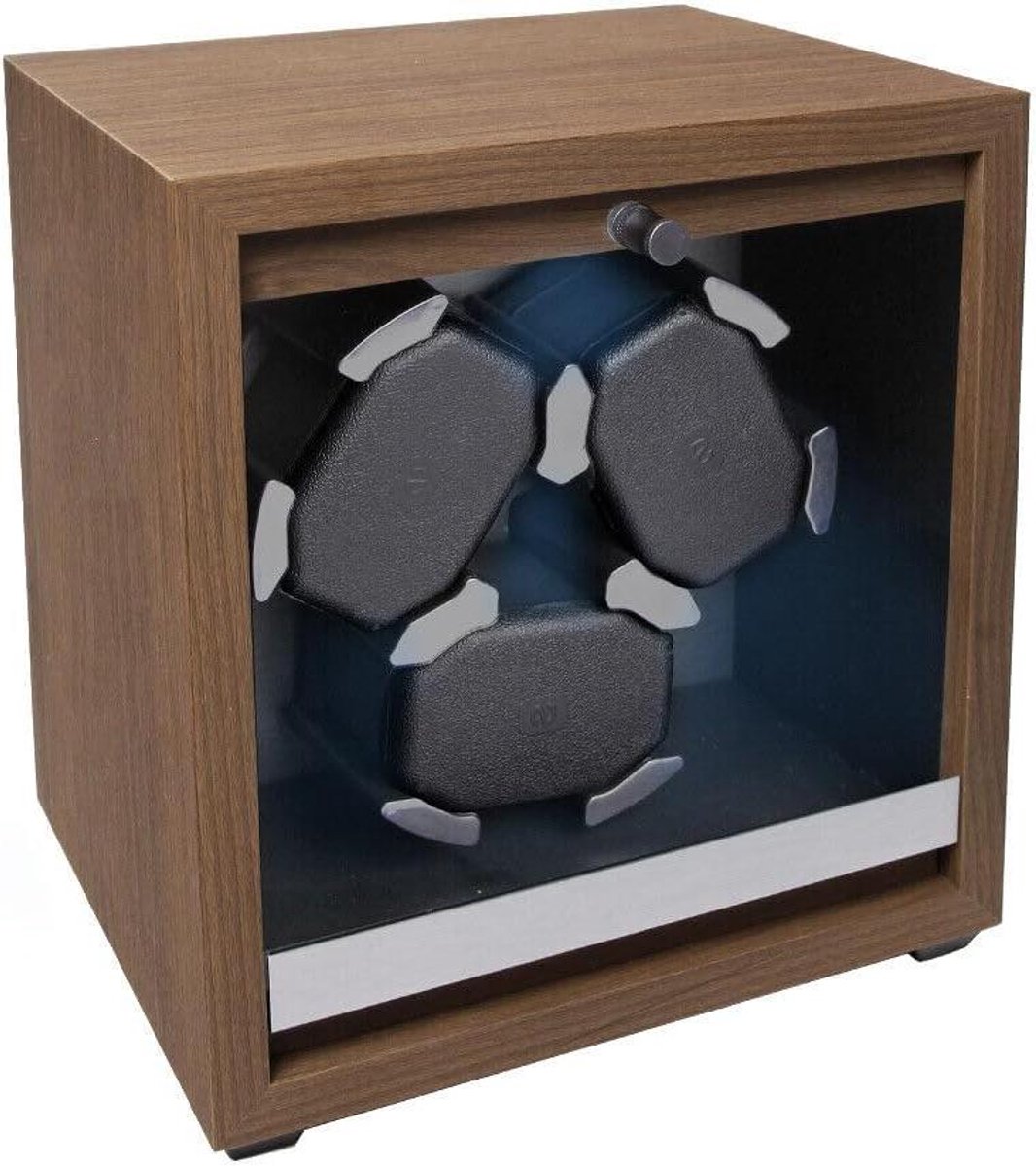 Opwindapparaat Horloges - Horlogehouder - Automatisch Opwinden - Stille Motor - 3 Horloges - Houtkleurig