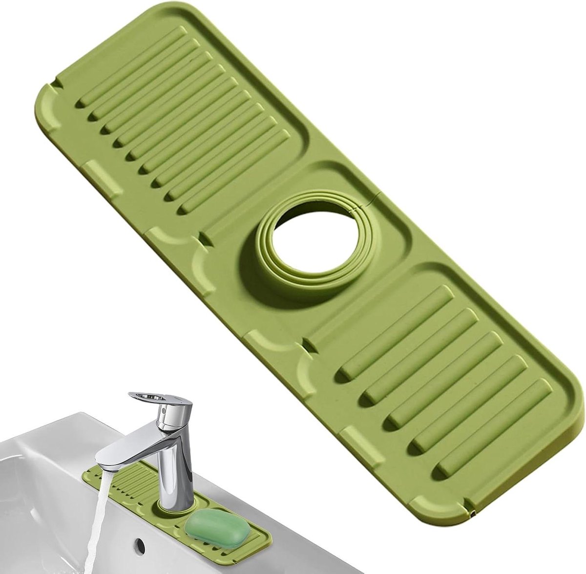Gootsteenmat voor keukenkraan,Gootsteenkraanmat | Antislip kraanaftapmat,Antislip silicone
