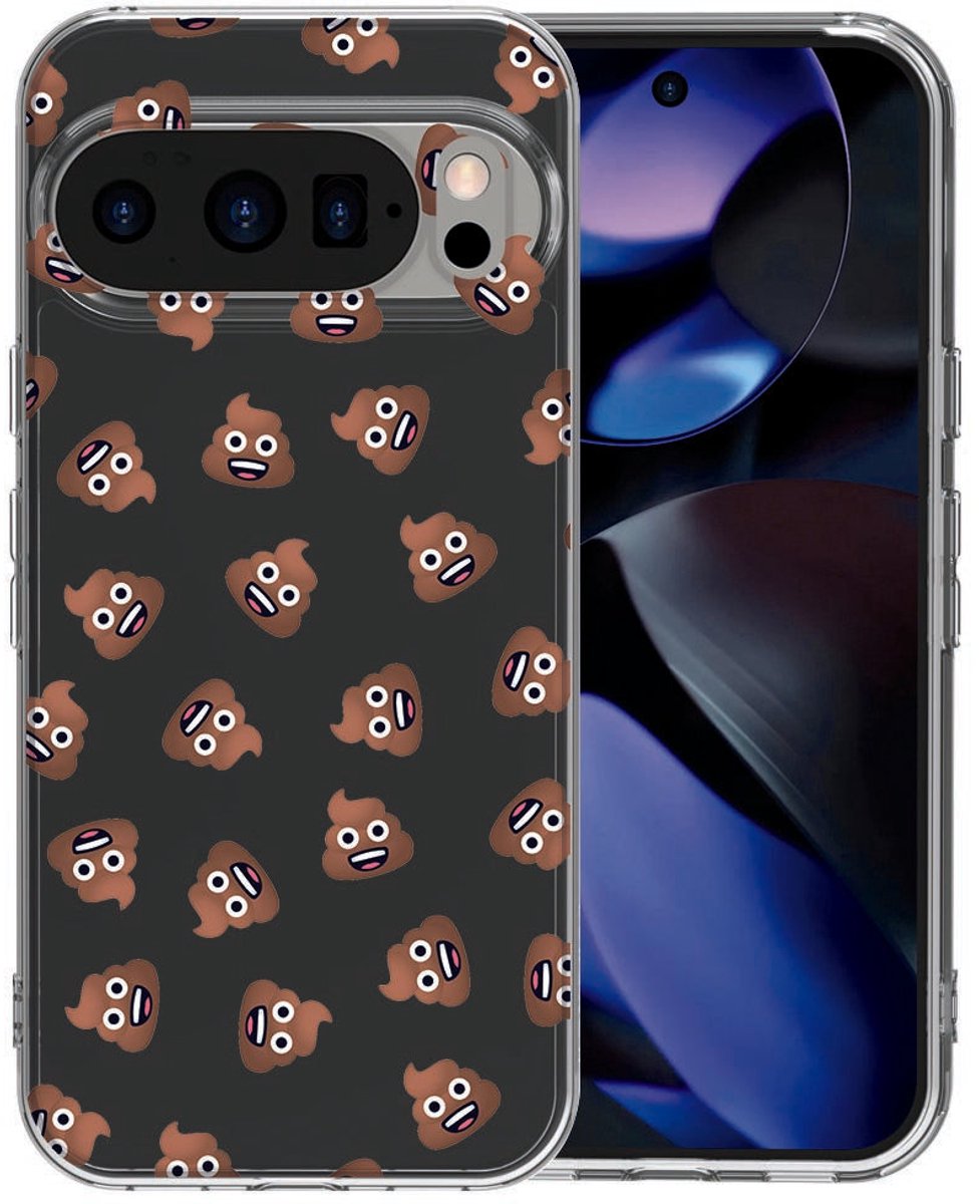 Google Pixel 10 / 10 Pro TPU hoesje Poep Emojis