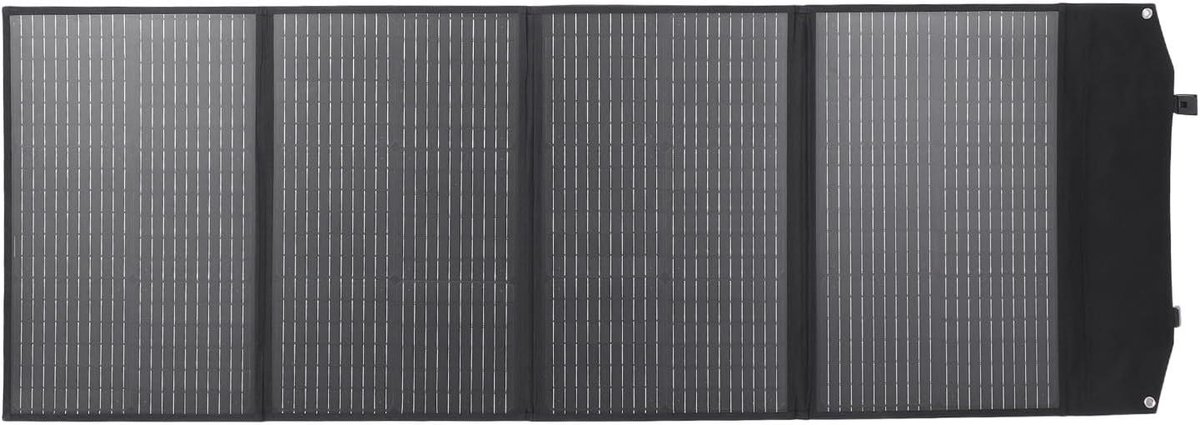 Opvouwbaar Zonnepaneel - Draagbare Zonnelader - Buiten Stroom Opwekken - Hoog Rendement Monokristallijn - 200W Vermogen - Zwart