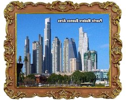 Koelkastmagneet - Reis Souvenir - Keuken Decoratie - Handgemaakt Design - 7.3 x 6.0 cm - Puerto Madero