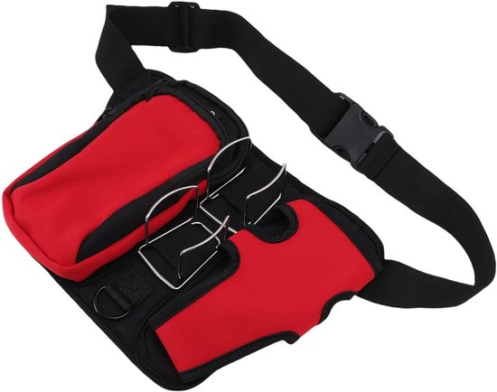 Sport heuptasje - Riemtasje buiten - Outdoor activiteiten - Scheurbestendig nylon - 68x21cm - Rood — afbeelding 4