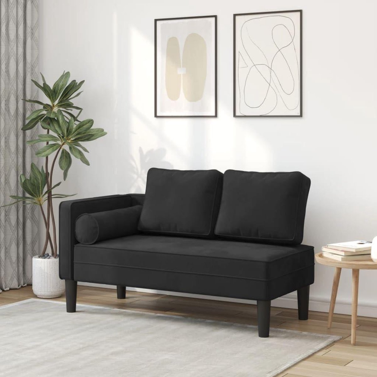 Chaise longue - Ligstoel loungebank - Ontspannen buiten - Zachte fluwelen stof - 111 x 55