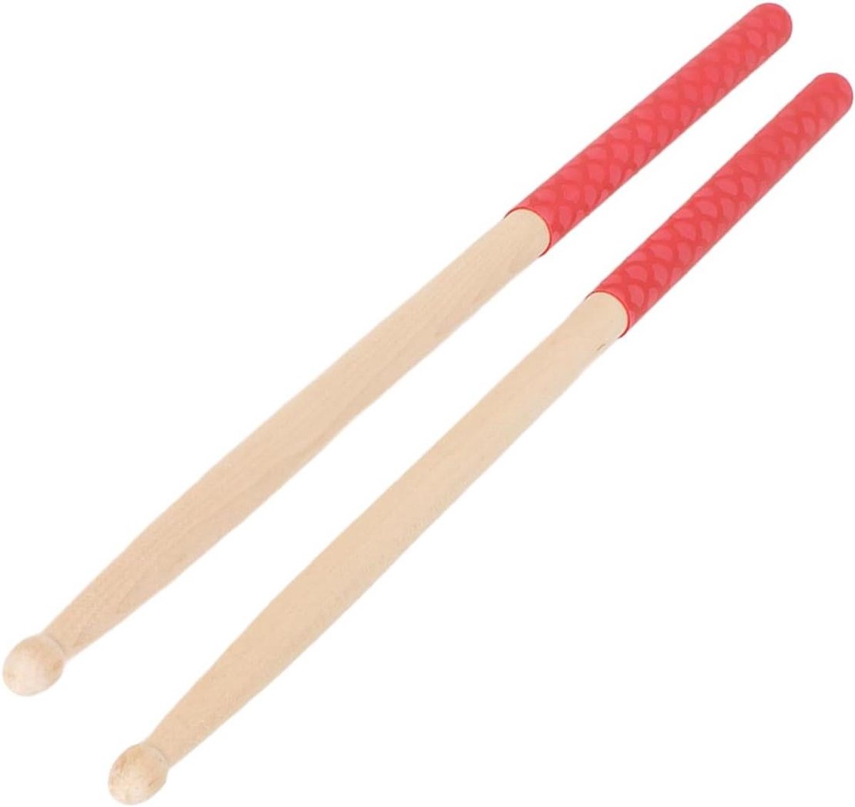 Drumstokken - Percussie stokken - Muziek maken - Antislip grip - 40 cm - Rood