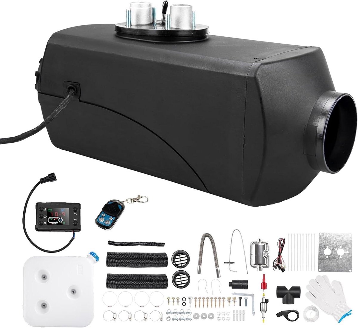 Lucht Diesel Verwarming - Standkachel Camper Diesel - Voertuig Verwarmen - Snelle Opwarming - 8KW 12V - Zwart