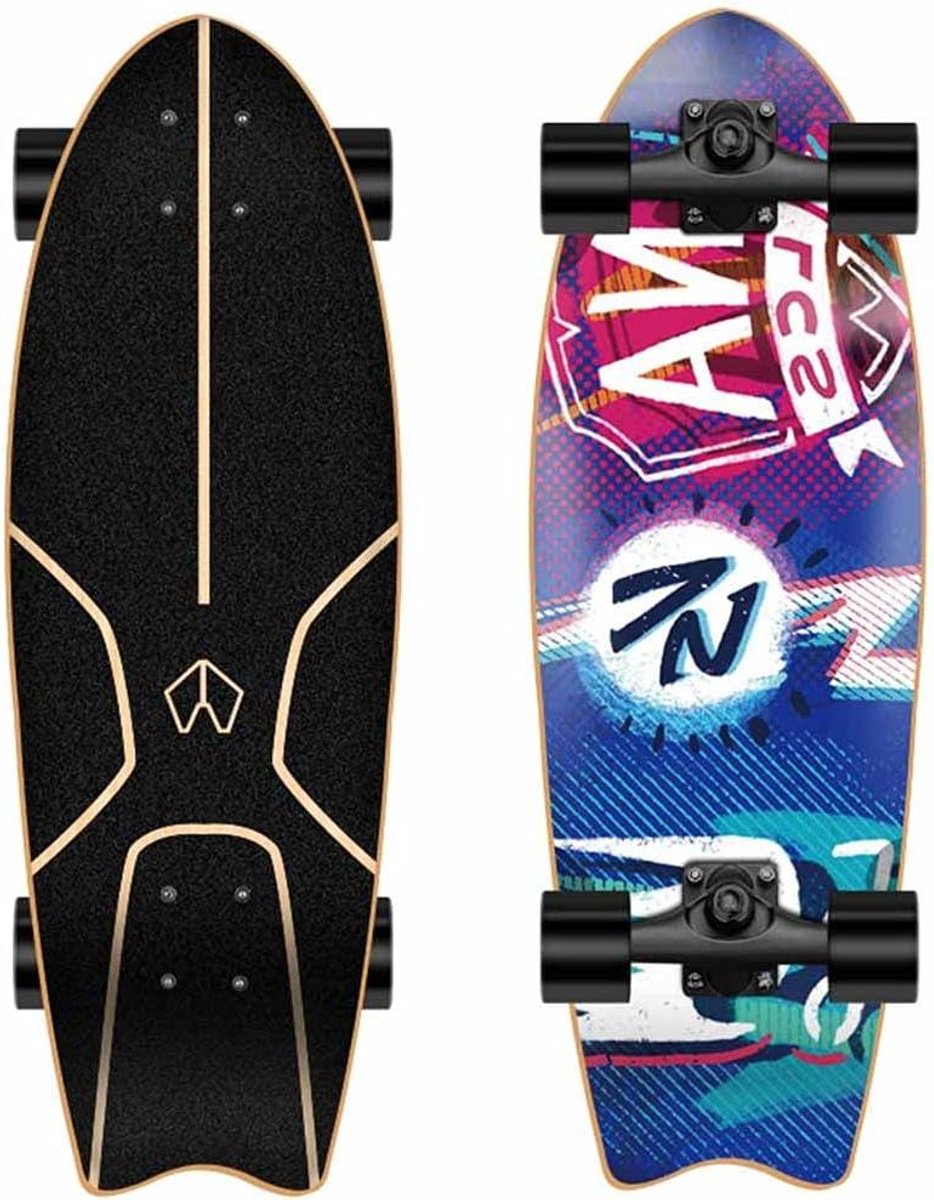 Cruiser Skateboard Trick Board Straat Rijden 7 Lagen Esdoorn 32 x 9.8 Inch Grafisch Patroon