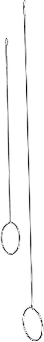 Lusdraaier Naaigereedschap - Breigereedschap Rijghulp - Stoffen Rijgen - Roestvrij Staal - 2 stuks - Zilverkleurig
