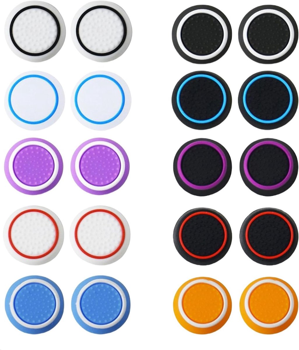 20 Stuks Joystick Caps voor PS5 en PS4 Controllers - Siliconen Grip Caps voor Xbox One en Series, Bescherming en Verbeterde Controle