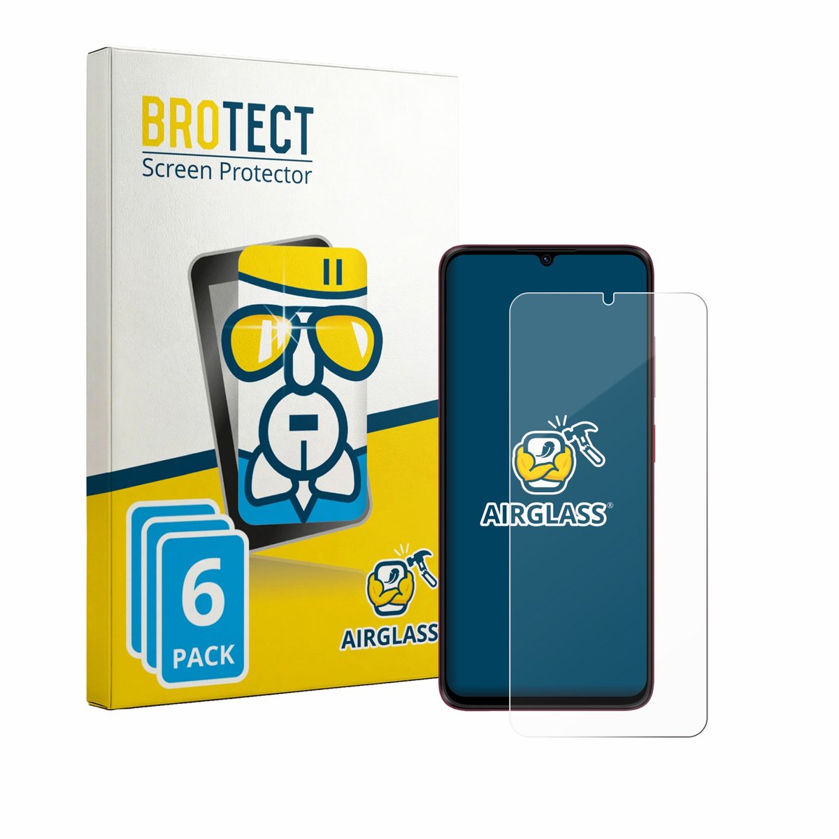 Screenprotector 6 Stuks voor AI+ Nova 2 Beschermglas transparant