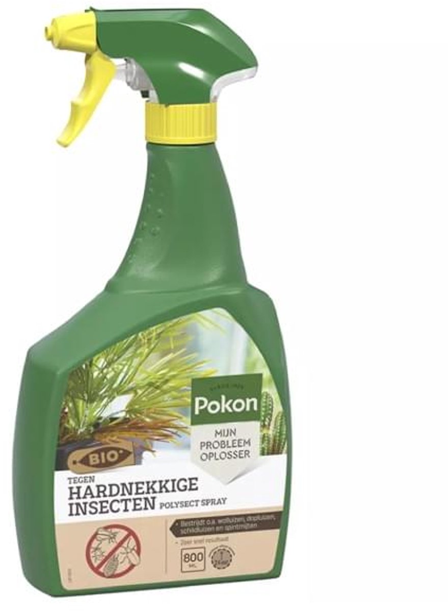 Pokon Bio Tegen Hardnekkige Insecten Polysect Spray (800 ml) - Krachtige Insectenspray - Met gratis cheatsheet