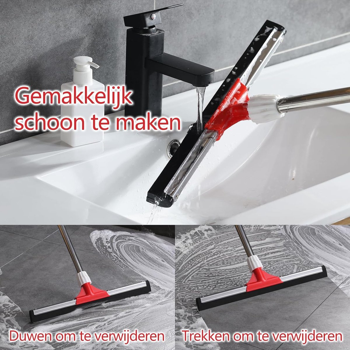 Vloerwisser Badkamer - Luxe Vloertrekker - Vloerreiniger
