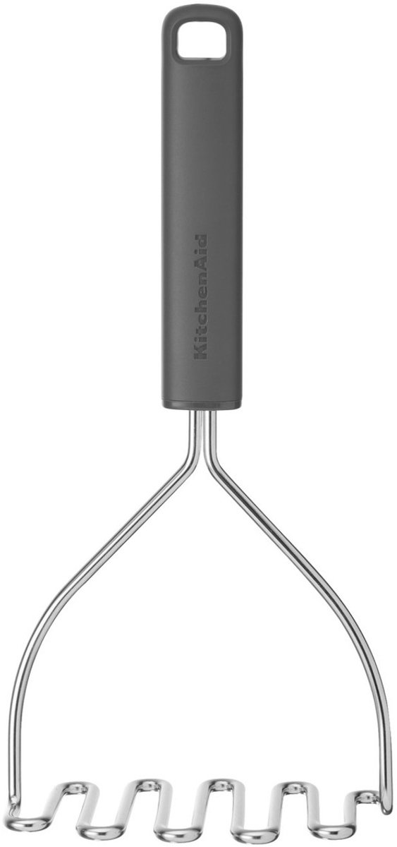 Aardappelstamper, Pureestamper, 25,5 cm, Kunststof/RVS, Grijs - KitchenAid