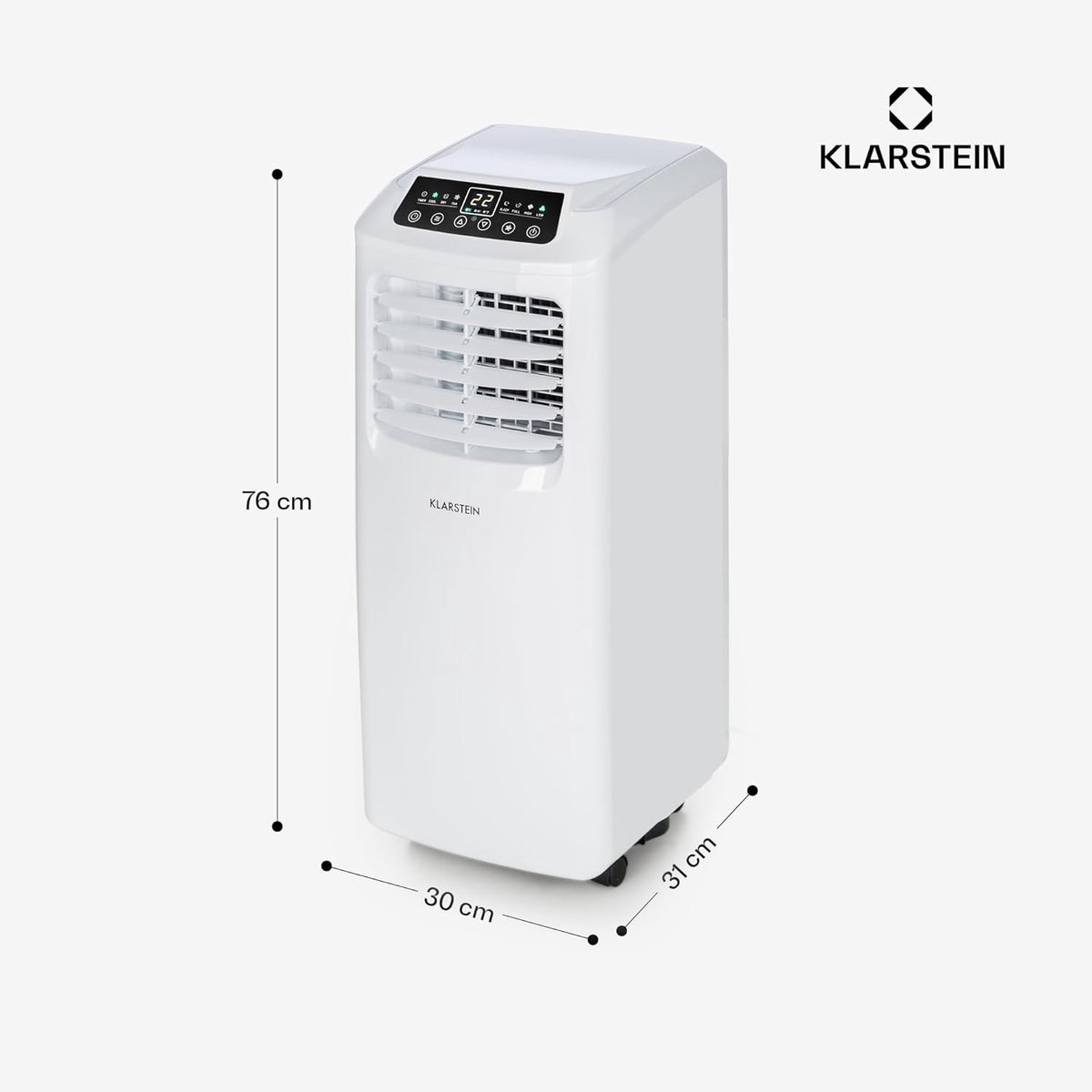 Klarstein Pure Blizzard 3 2G - Mobiele Airco 3-in-1 koelventilator, ontvochtiger, timer, geluidsarm, energie-efficiëntieklasse A, 808 W / 7000 BT, tot 65 m³, wit — afbeelding 6
