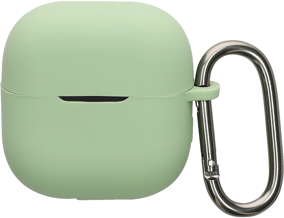 kwmobile cover voor oordopjes case - geschikt voor Huawei FreeClip 2 - Trendy beschermhoes draadloze oordopjes in matcha groen