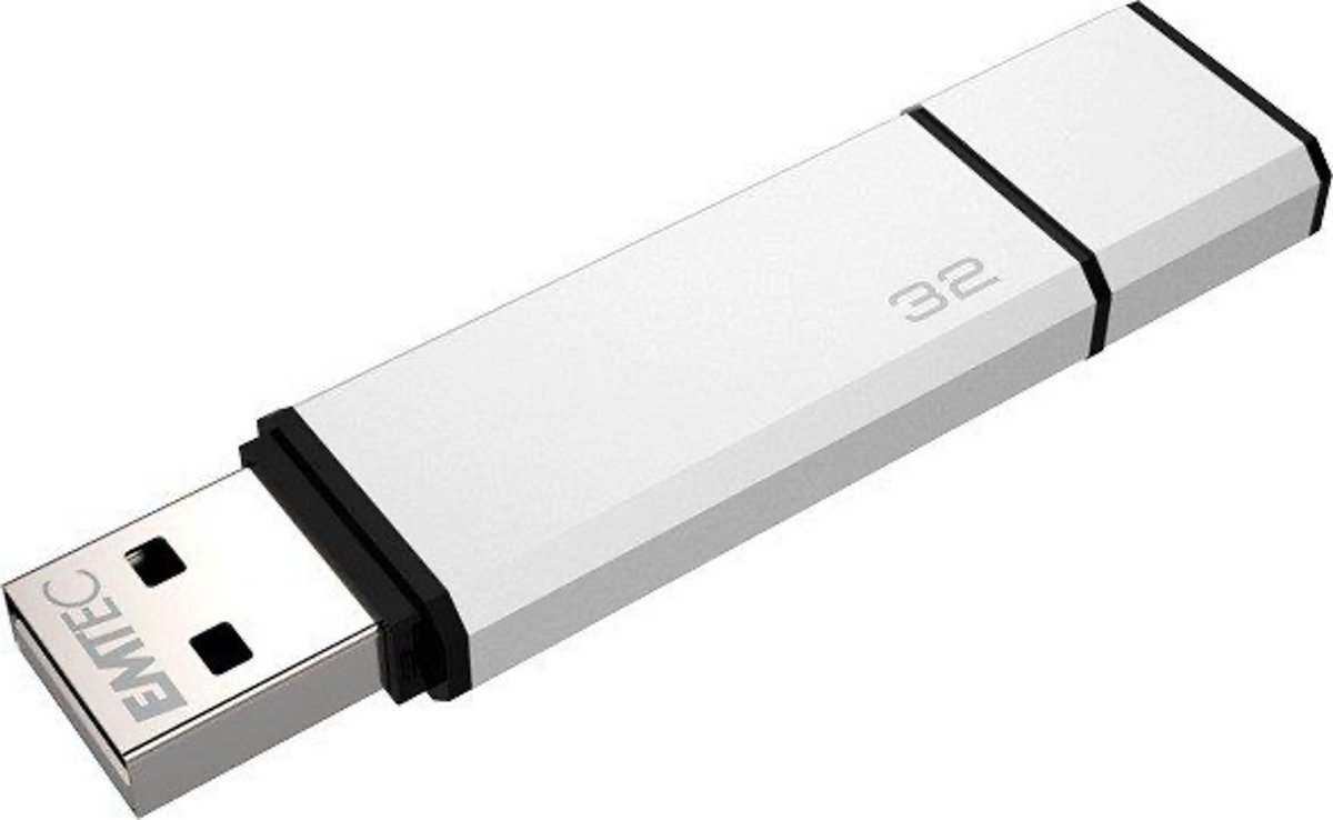 EMTEC II C900 Metal Aluminium Flash Drive - 32 GB - USB Stick - USB 2.0 - Beschermdop - Aluminium