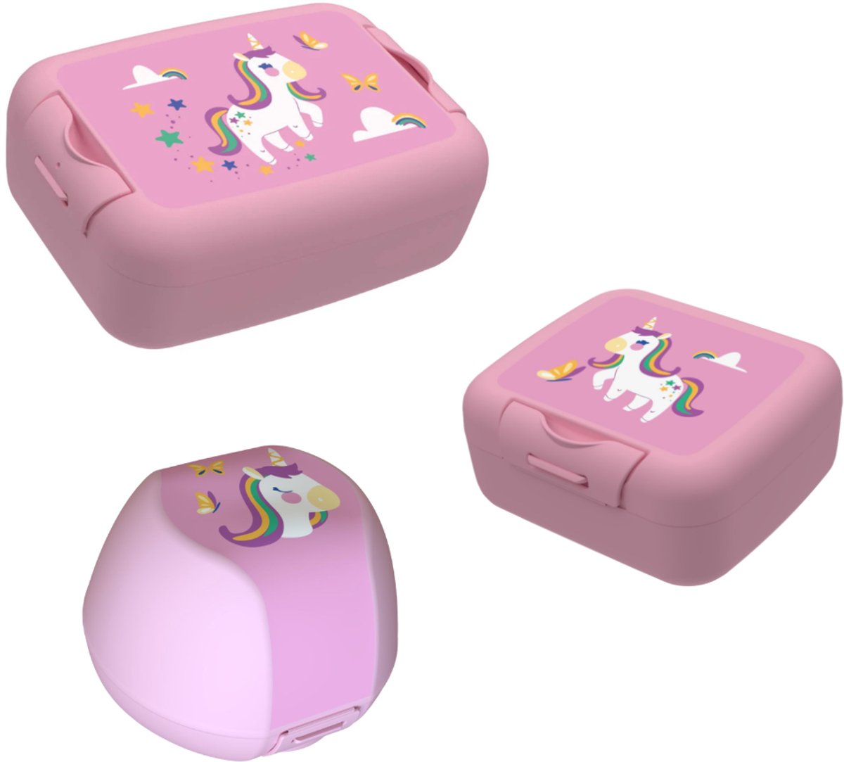 Bundel Cosy & Trendy Back to school set - Appeldoos/Snackdoos/Brooddoos - Unicorn