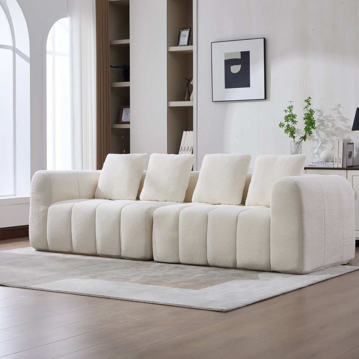 Wishdor - Modulaire Bank Met Armleuningen - Diepe Zitting - Modern - Voor Woonkamer Of Kan