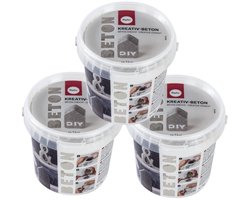 Kreativ Gietbeton poeder - 3x - 1 kg – Voor Creatief Gieten - mallen - DIY Decoraties