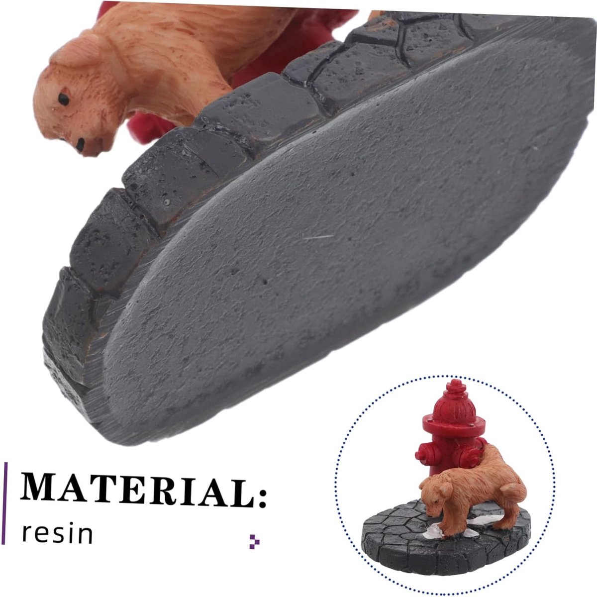 Kerstfiguur Hond - Hars Beeldje - Tuin Decoratie - Realistische Scène - 6.3 cm - Veelkleurig – foto 5
