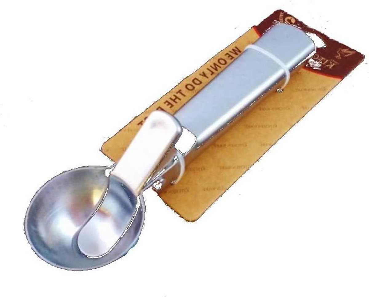 IJslepel Schep - IJspasta Maker - Desserts Maken - Food Grade Staal - 4.5 cm Diameter - Zilver