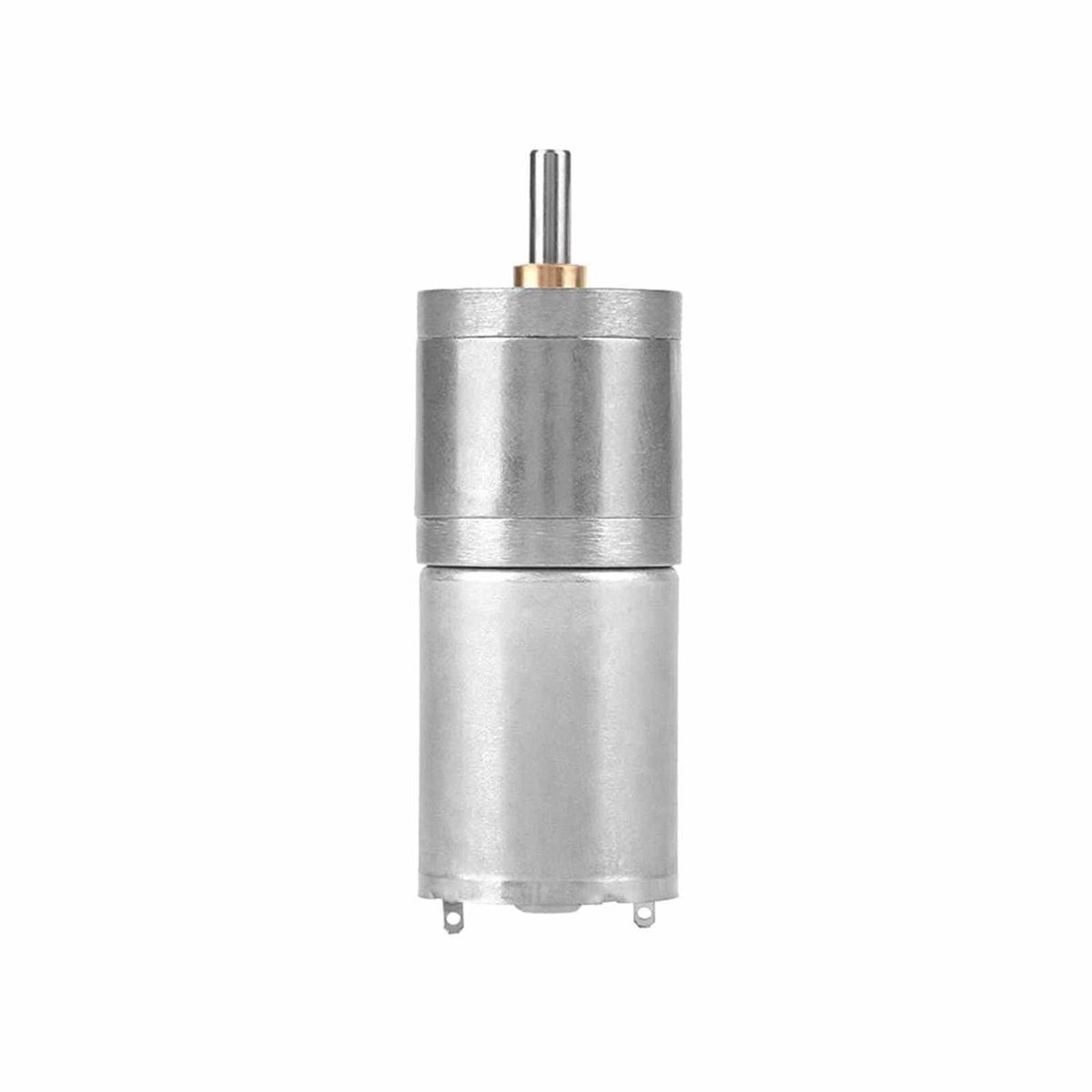 Reductiemotor Metaal - Geluidsarme Motor - Robotica Projecten - Hoog Koppel - 25 Mm Diameter - Zilver