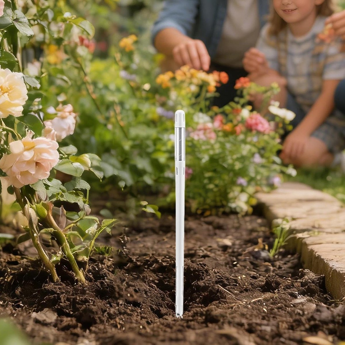 Bodemtester - Vochtigheidssensor - Planten Verzorgen - Batterijloos - 26 cm - Wit
