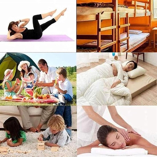 Dikke Futon Matras - Vloerbed - Gast slapen - Opvouwbaar ontwerp - 120x200cm - E — afbeelding 2