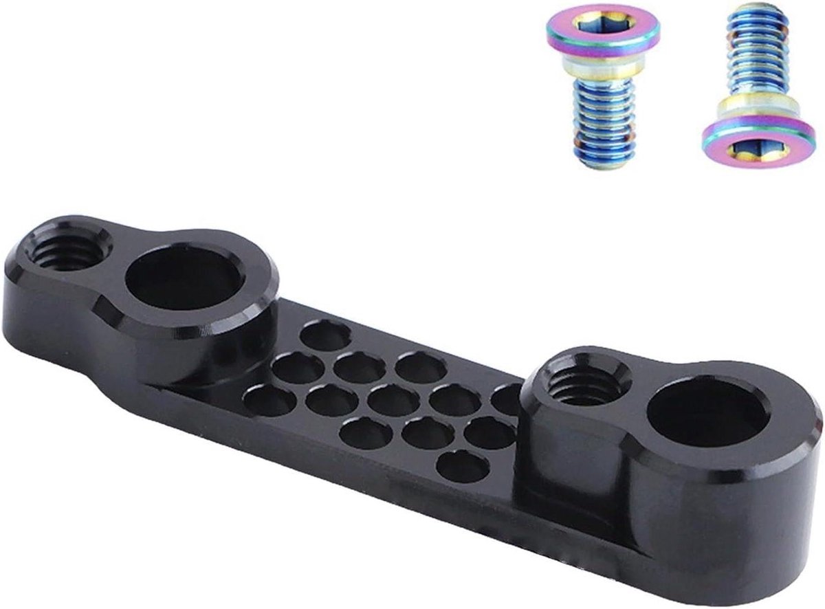 Fiets Schijfrem Adapter - Remonderdeel - Veilig Fietsen - Robuuste Legering Constructie - 12 x 5 x 1 cm - Zwart