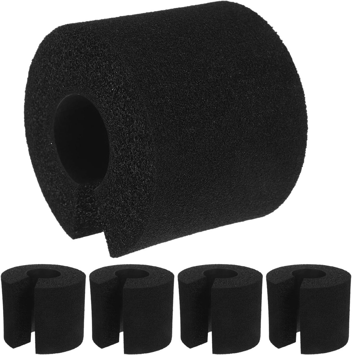 Schuimrubberen Deurstoppers - Zachte Kussens - Botsingspreventie - Anti-knelbescherming - 5 Stuks - Zwart