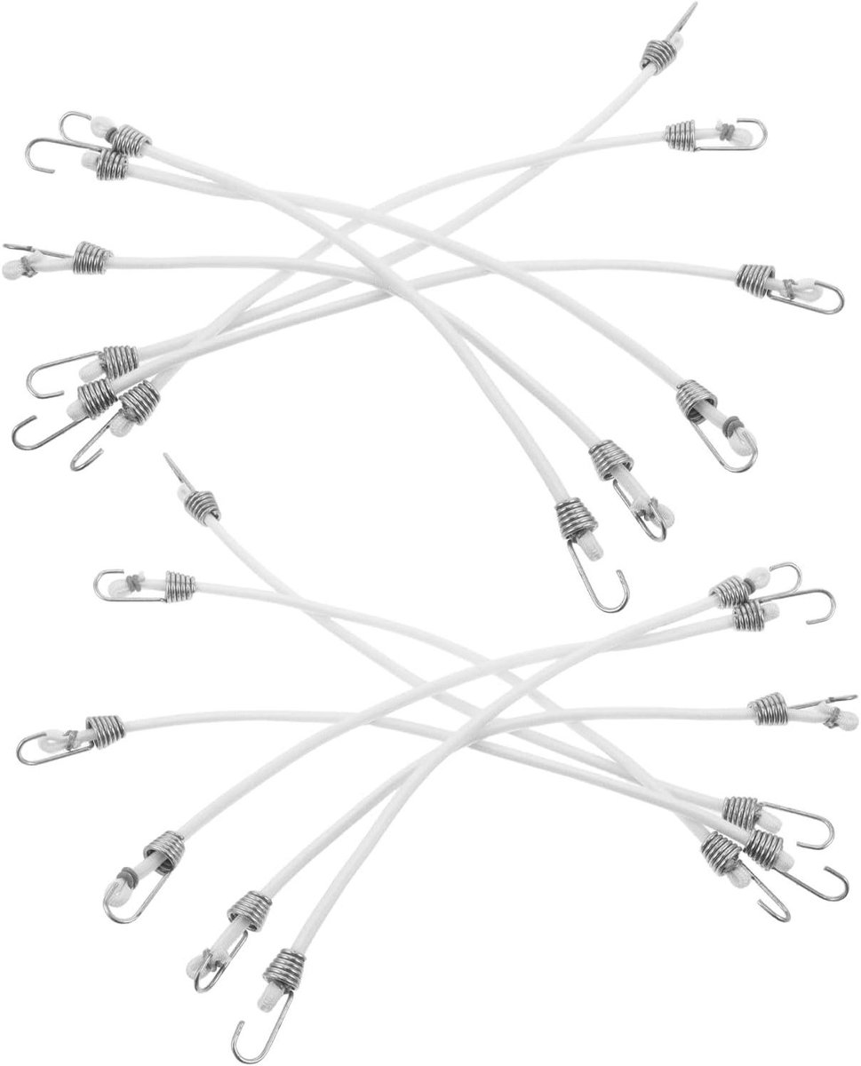 Elastische Spanbanden - Bungee Koorden - Bagage Vastzetten - Weerbestendig Ontwerp - 26.3 cm - Multi