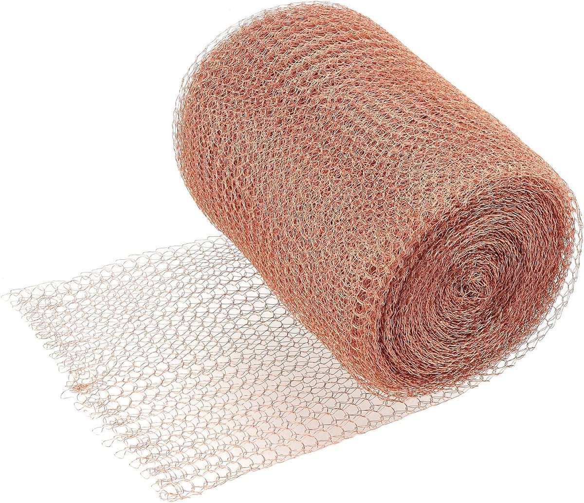 12.7 cm x 12 m Koper Gaas voor Slakkenbescherming, Koper Tape tegen Slakken, Snijdbaar Koperdoek voor Tuin en Huis