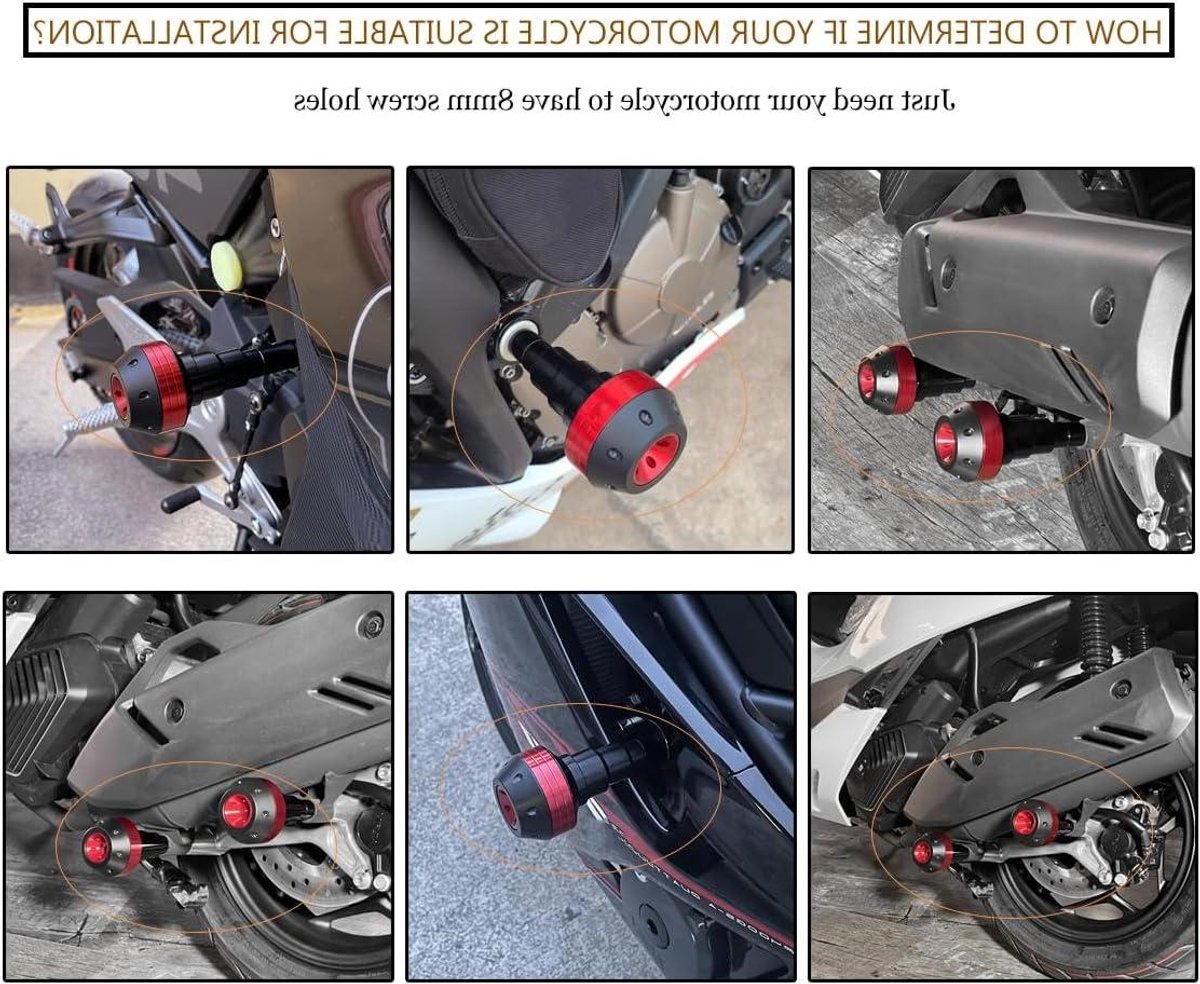Motorfiets Crash Pads - Valbeschermers Motor - Bescherming Motor - Aluminium Legering - 8mm Gat - Zwart