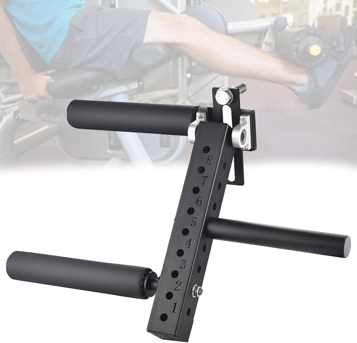 Beenstrekker Curlmachine - Fitness Accessoire - Kracht Training - 8 Verstelbare Standen - 1.8/2.6 cm - Zwart
