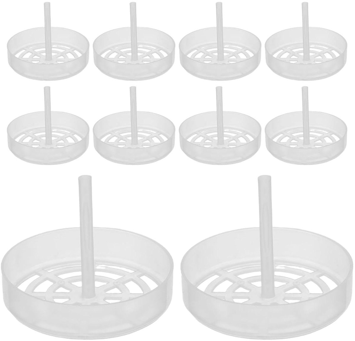 Reinigingsmandje Set - Mini Mandjes - Kleine Onderdelen Reinigen - Met Handvat - 50 Stuks - Transparant